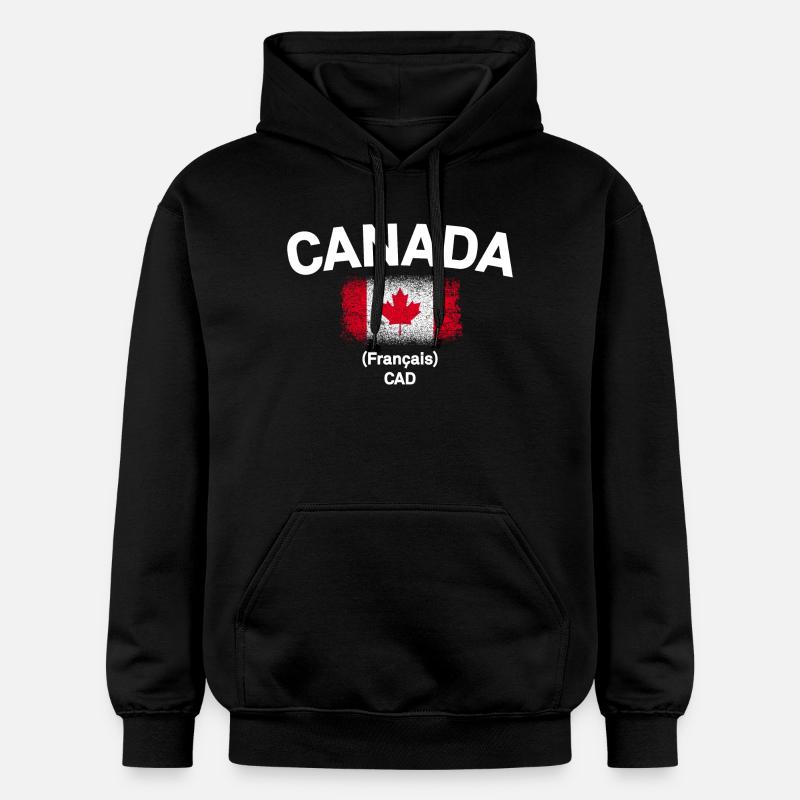 Drapeau canadien Franglais CAD - Sweat à capuche Softstyle® Gildan Unisexe - noir