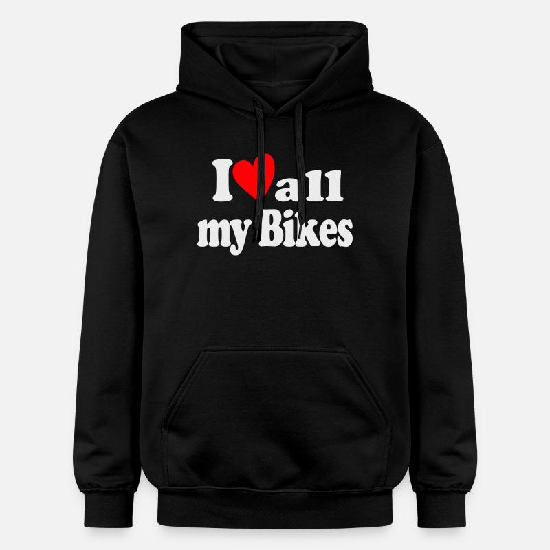 J’aime tous mes vélos - Sweat à capuche Softstyle® Gildan Unisexe - noir