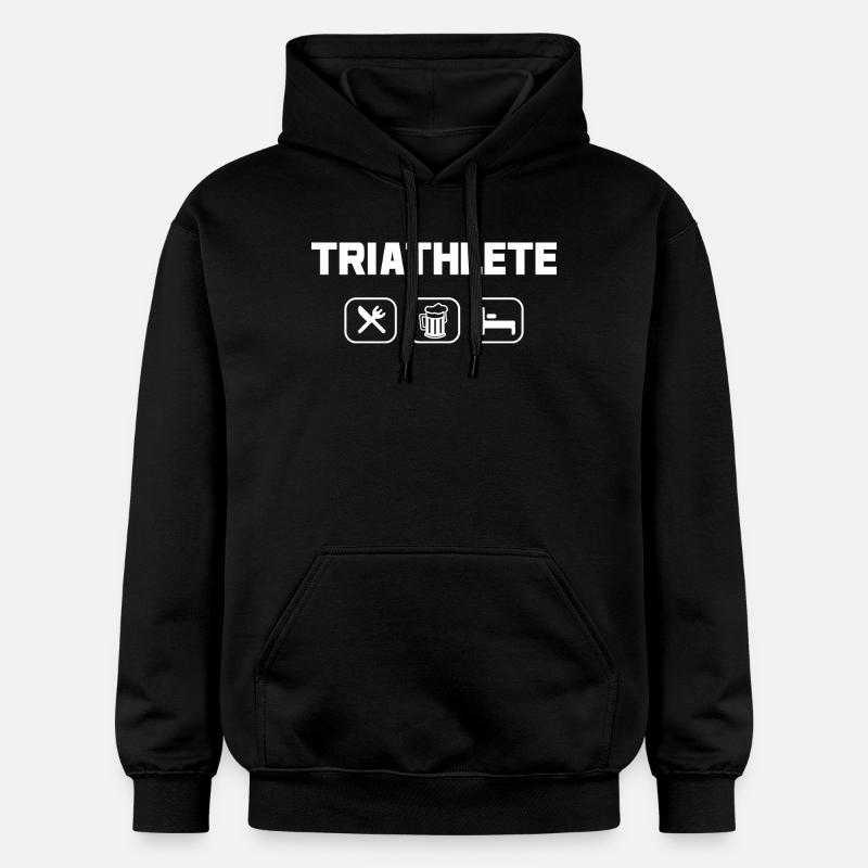 Triathlète - Sweat à capuche Softstyle® Gildan Unisexe - noir