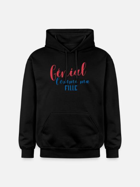 Génial Comme ma Fille - Sweat à capuche Softstyle® Gildan Unisexe - noir