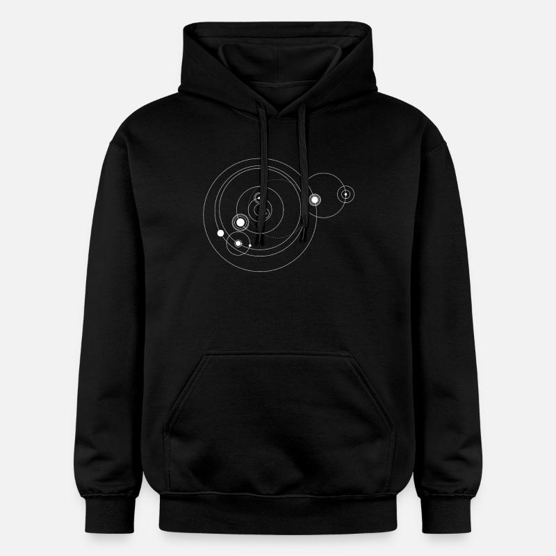 Système solaire uniquement (blanc) - Sweat à capuche Softstyle® Gildan Unisexe - noir