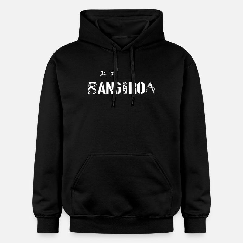 RANGIROA (Blanc) - Sweat à capuche Softstyle® Gildan Unisexe - noir