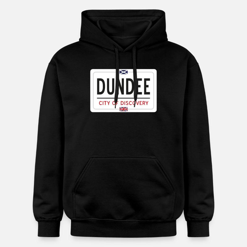 Dundee Ortsschild - Gildan Unisex Softstyle® Midweight Hoodie - Schwarz