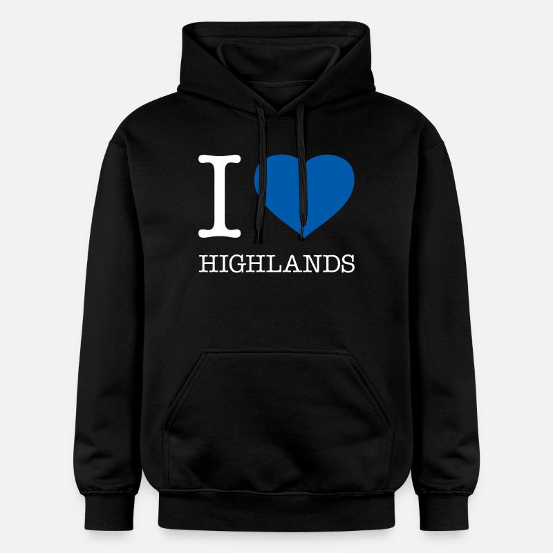 J’ADORE LES HIGHLANDS - Sweat à capuche Softstyle® Gildan Unisexe - noir