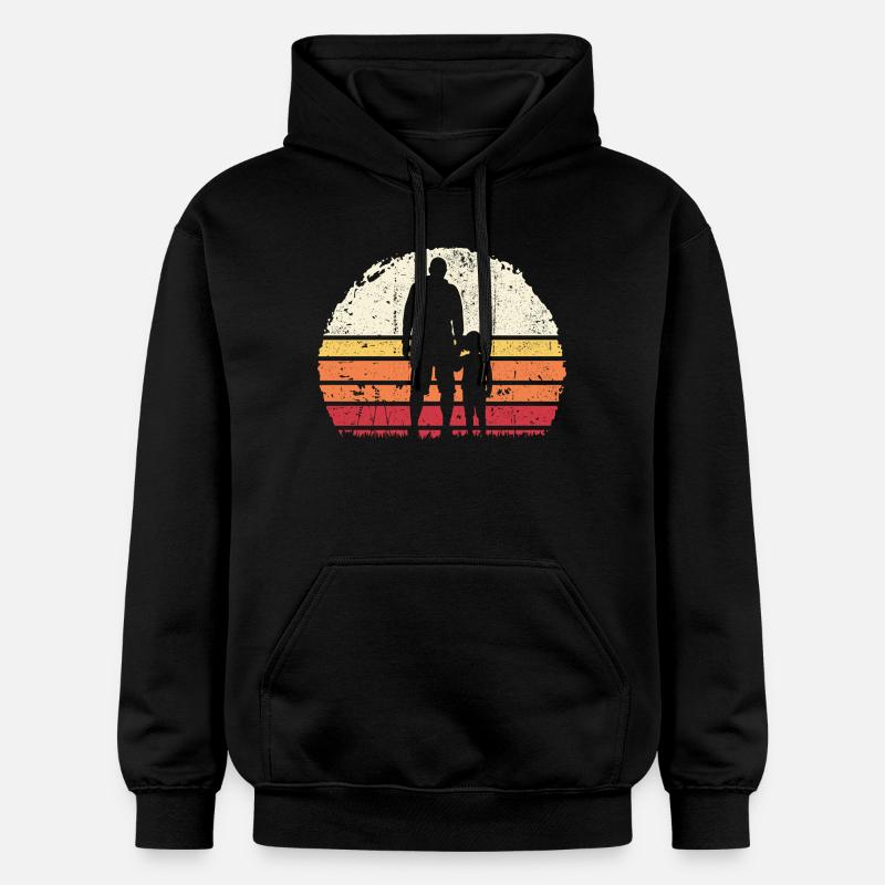 Sunset Bond: Vater und Kind - Gildan Unisex Softstyle® Midweight Hoodie - Schwarz