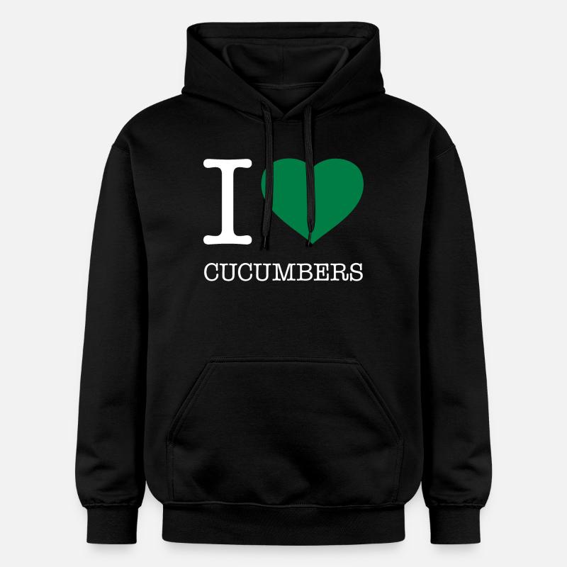 J’AIME LES CONCOMBRES Gurken - Sweat à capuche Softstyle® Gildan Unisexe - noir