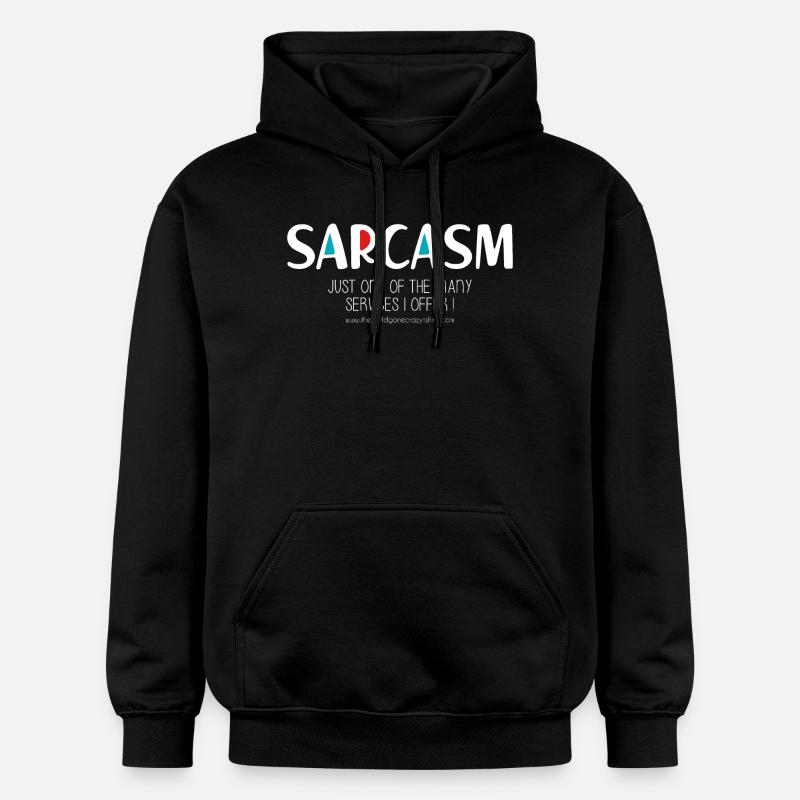 Sarkasmus (düster) - Gildan Unisex Softstyle® Midweight Hoodie - Schwarz