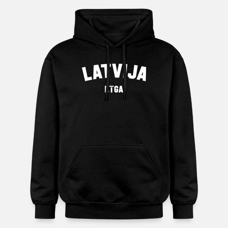 LETTONIE Lettland Riga - Sweat à capuche Softstyle® Gildan Unisexe - noir