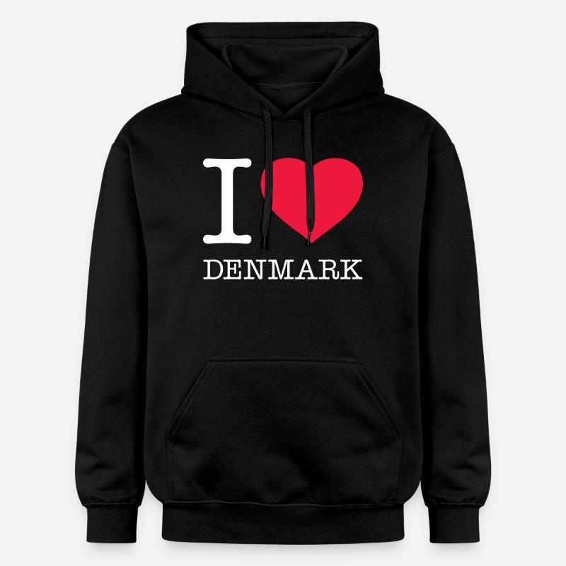 J’AIME LE DANEMARK Dänemark - Sweat à capuche Softstyle® Gildan Unisexe - noir