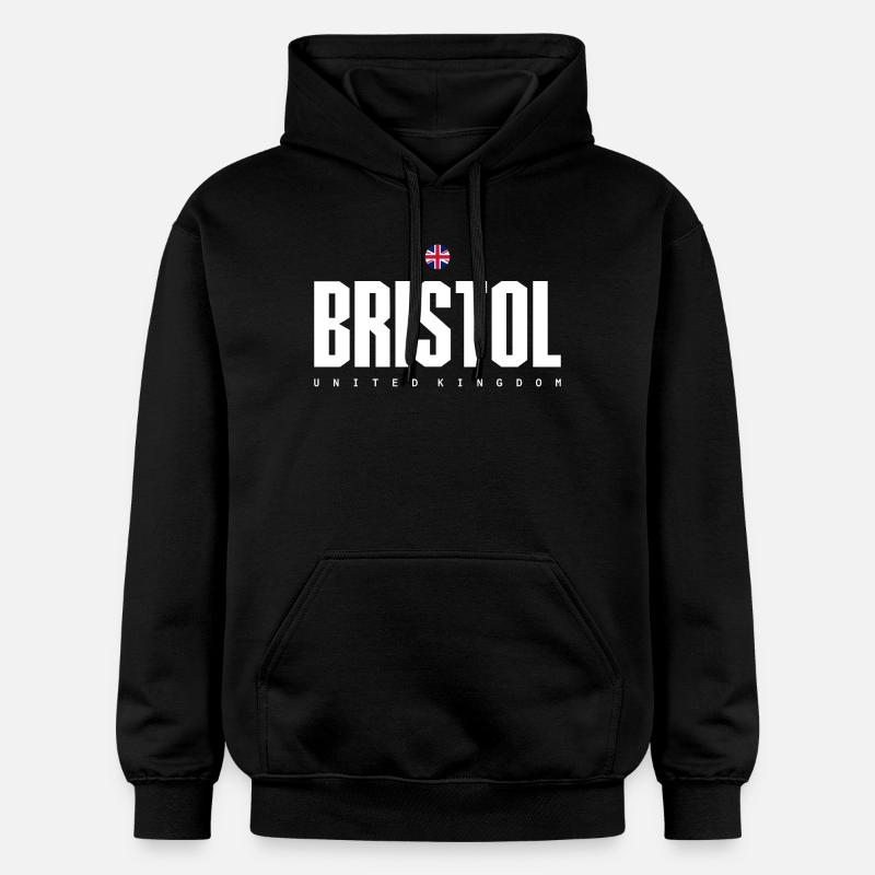 Bristol UK Bloc Mot-symbole - Sweat à capuche Softstyle® Gildan Unisexe - noir