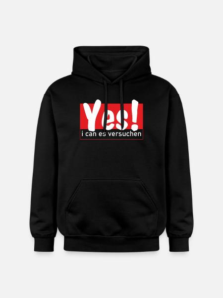 Yes i can es versuchen! - Gildan Unisex Softstyle® Midweight Hoodie - Schwarz