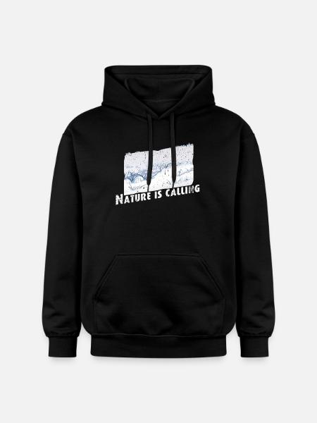 Nature is calling Winter - Gildan Unisex Softstyle® Midweight Hoodie - black