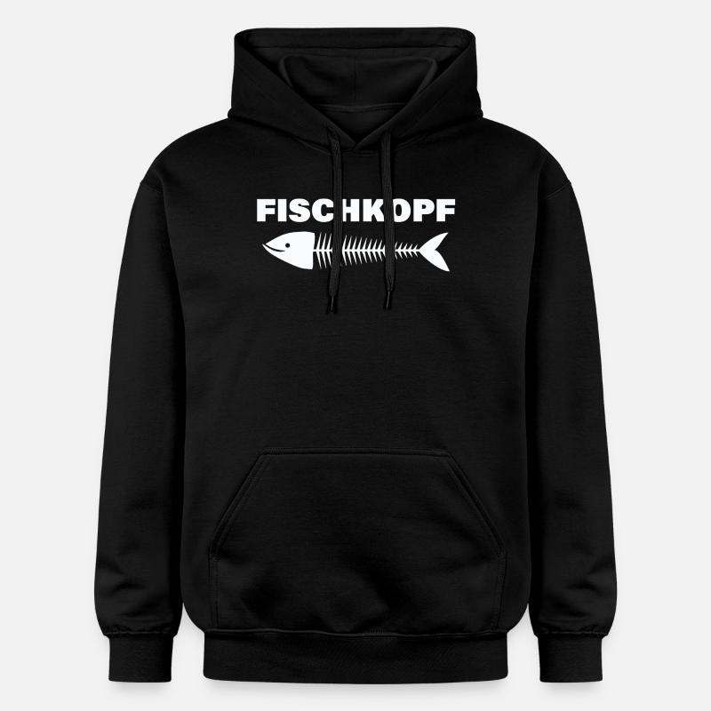 TÊTE DE POISSON - Sweat à capuche Softstyle® Gildan Unisexe - noir