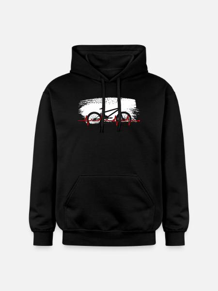 Vélo Heartbeat Vélo Graphique - Sweat à capuche Softstyle® Gildan Unisexe - noir