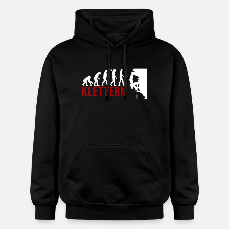 Ecolution Klettern - Gildan Unisex Softstyle® Midweight Hoodie - Schwarz