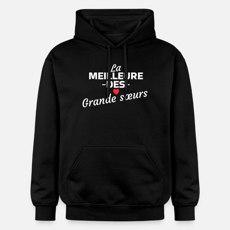 Citation amoureuse pour grandes sœurs - Sweat à capuche Softstyle® Gildan Unisexe - noir