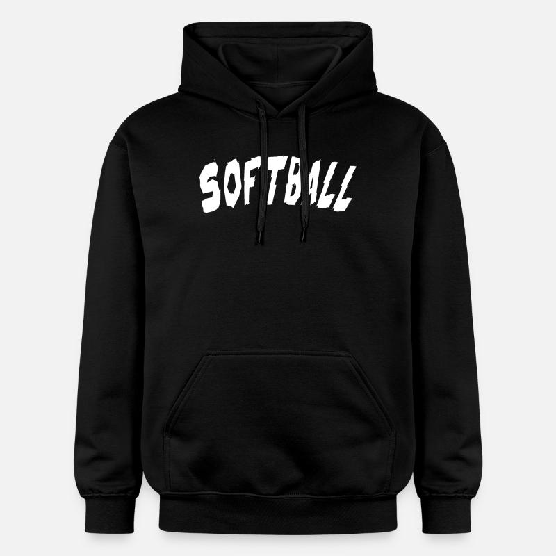Softball - Sweat à capuche Softstyle® Gildan Unisexe - noir
