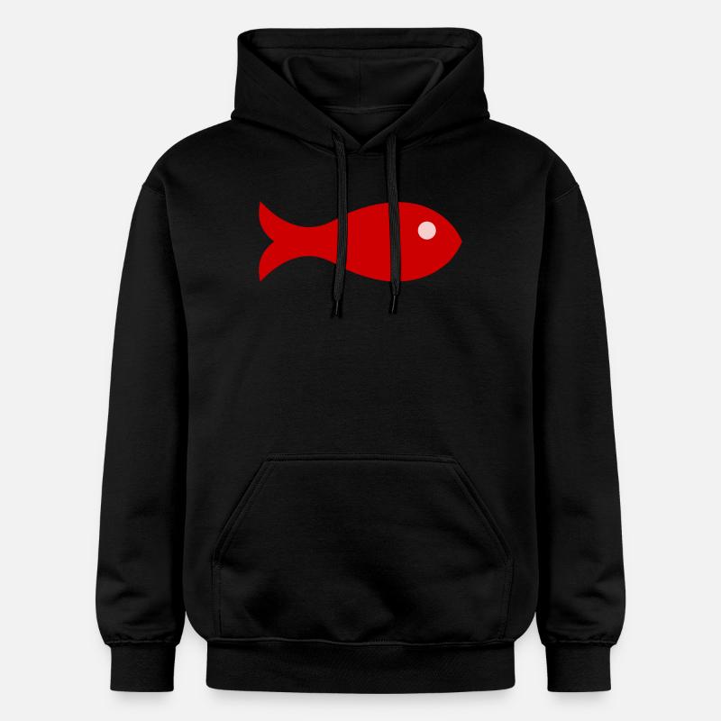 SARDINE. POISSON. POISSON D'AVRIL - Sweat à capuche Softstyle® Gildan Unisexe - noir