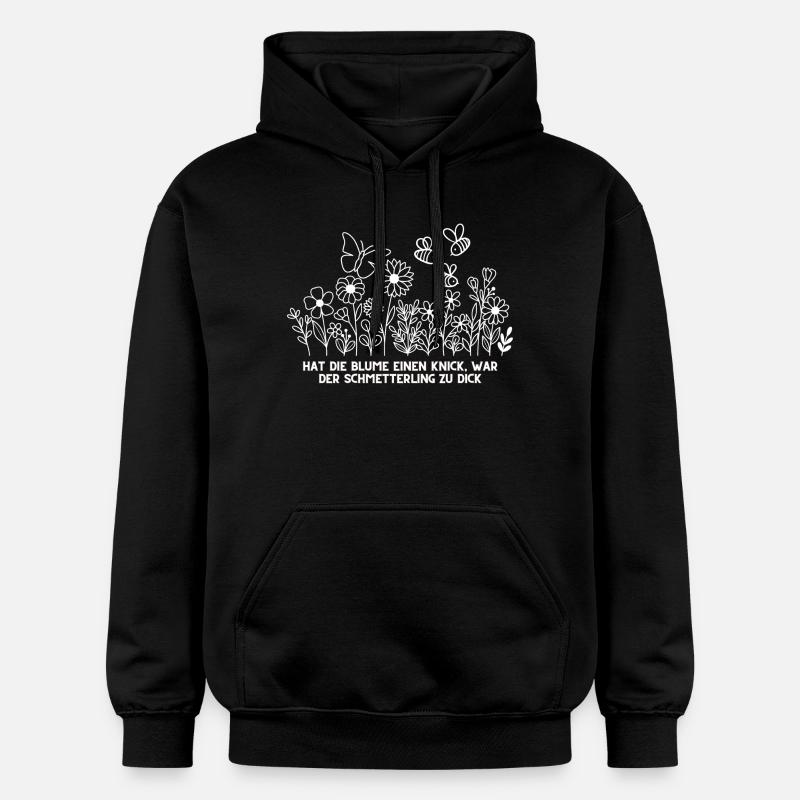 Hat die Blume einen Knick? - Gildan Unisex Softstyle® Midweight Hoodie - Schwarz