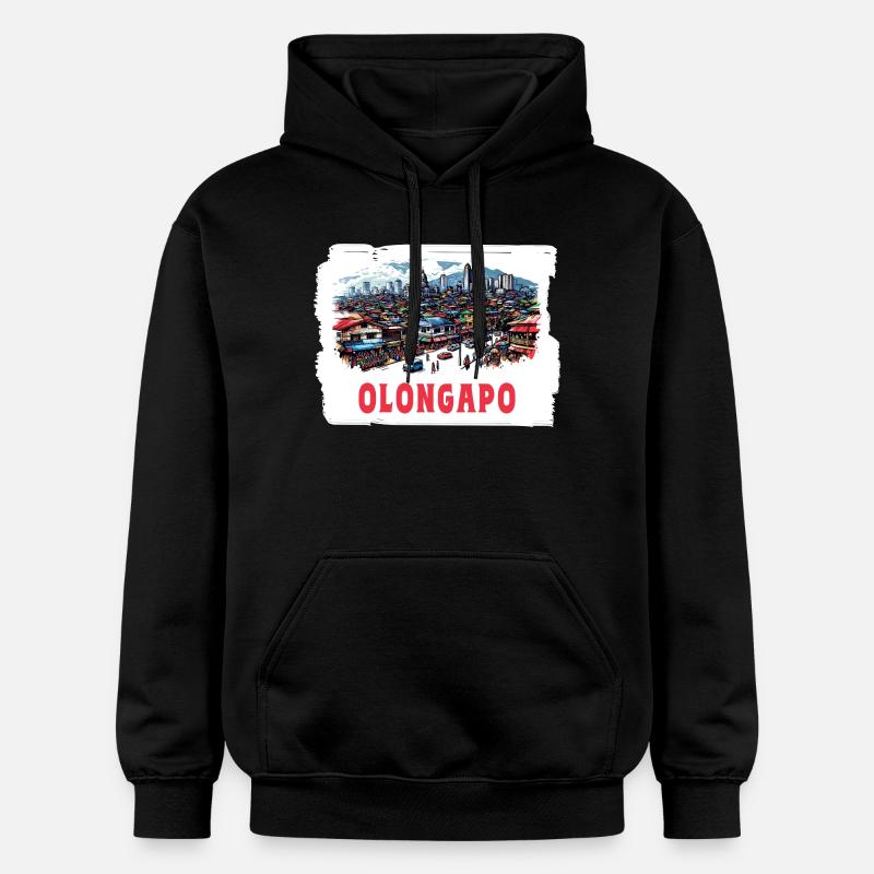 Olongapo ville Philippines vacances skyline - Sweat à capuche Softstyle® Gildan Unisexe - noir