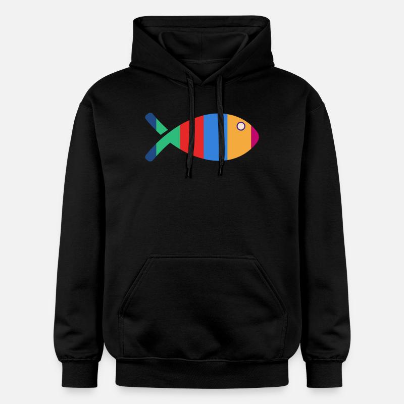 POISSON - Sweat à capuche Softstyle® Gildan Unisexe - noir