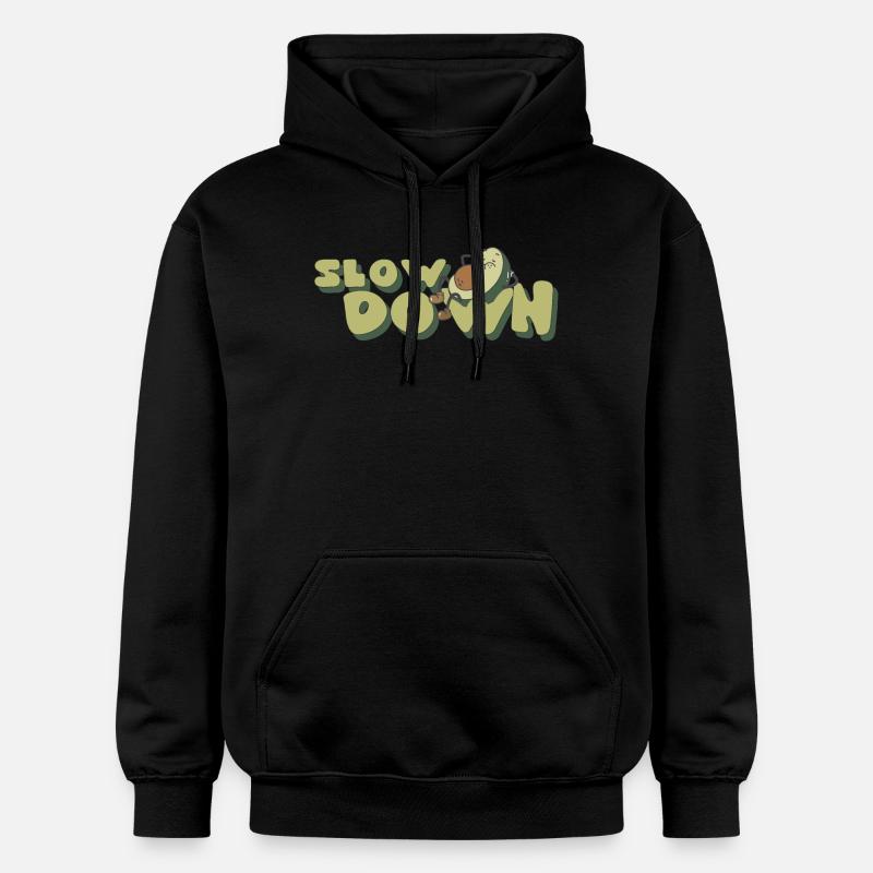 Ralentissez Détendez-vous Avocat Rétro Positif - Sweat à capuche Softstyle® Gildan Unisexe - noir