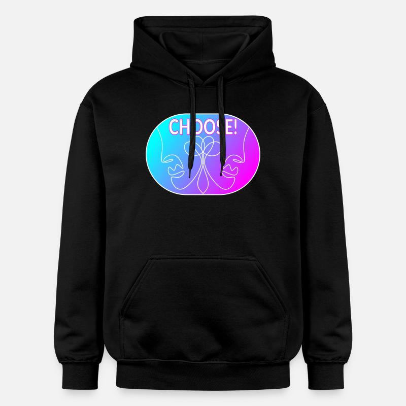 Dessin au trait - Choisir - Sweat à capuche Softstyle® Gildan Unisexe - noir