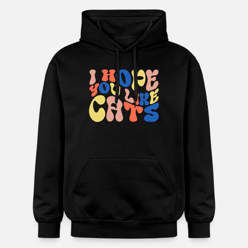 J’espère que vous aimez les chats - Sweat à capuche Softstyle® Gildan Unisexe - noir