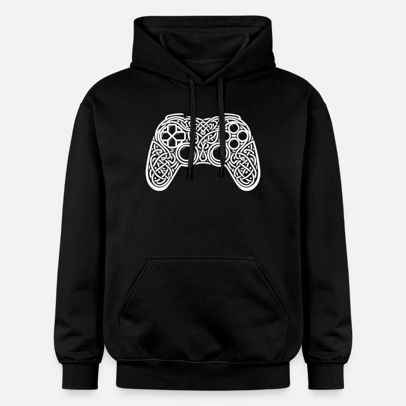 Gaming Controller KELTISCHES ORNAMENT - Gildan Unisex Softstyle® Midweight Hoodie - Schwarz