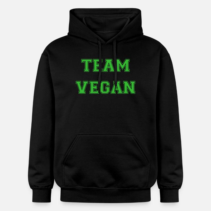 Équipe Vegan - Vert - Sweat à capuche Softstyle® Gildan Unisexe - noir