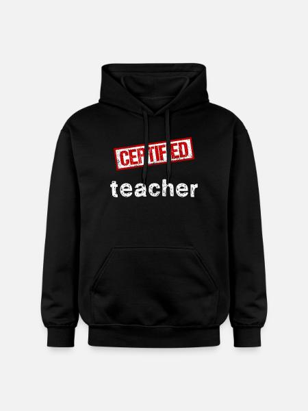 Enseignant certifié - Graphismes estampés - Sweat à capuche Softstyle® Gildan Unisexe - noir