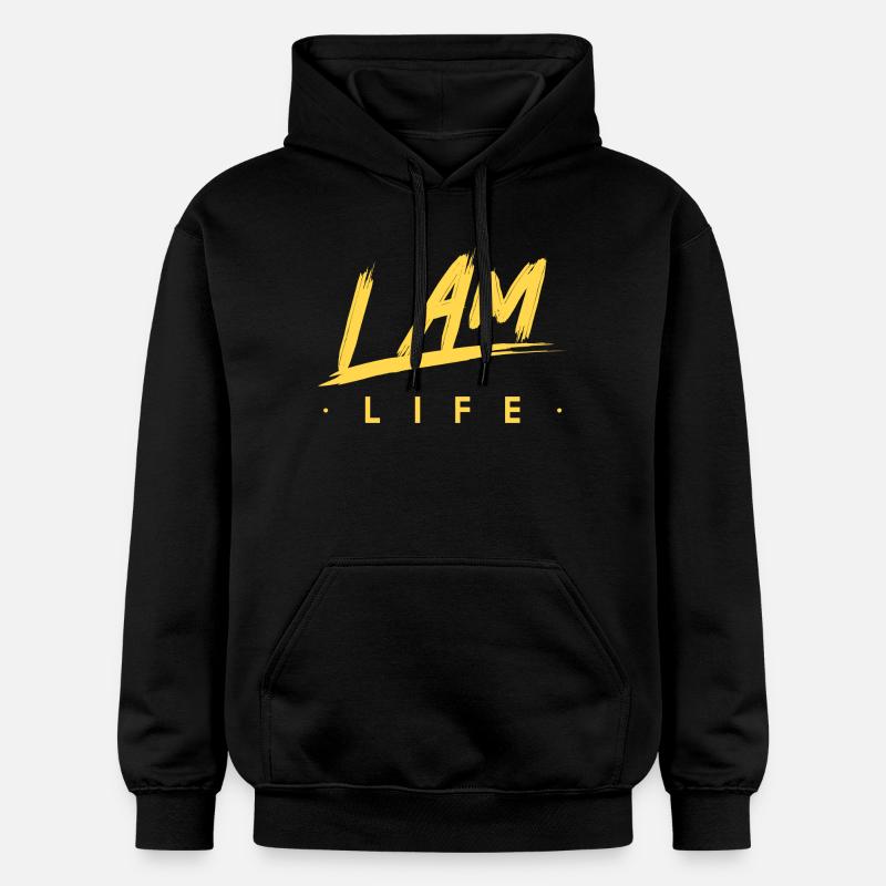 I am life zen motivation - Sweat à capuche Softstyle® Gildan Unisexe - noir
