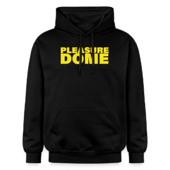DÔME DE PLAISIR - Sweat à capuche Softstyle® Gildan Unisexe - noir - Devant - Marisol (170cm) & Nik (191cm)