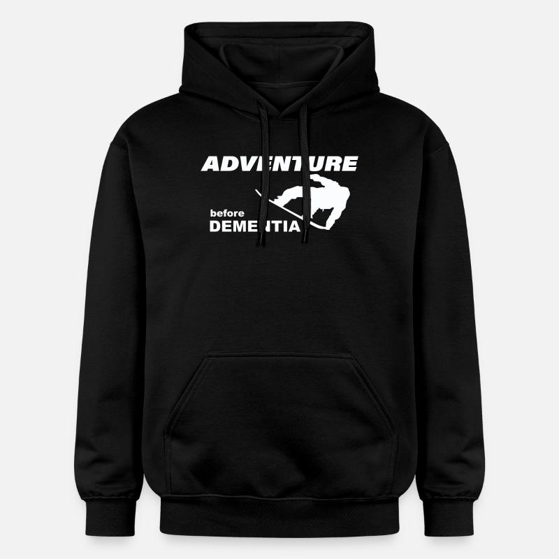 AVENTURE EN SNOWBOARD - Sweat à capuche Softstyle® Gildan Unisexe - noir