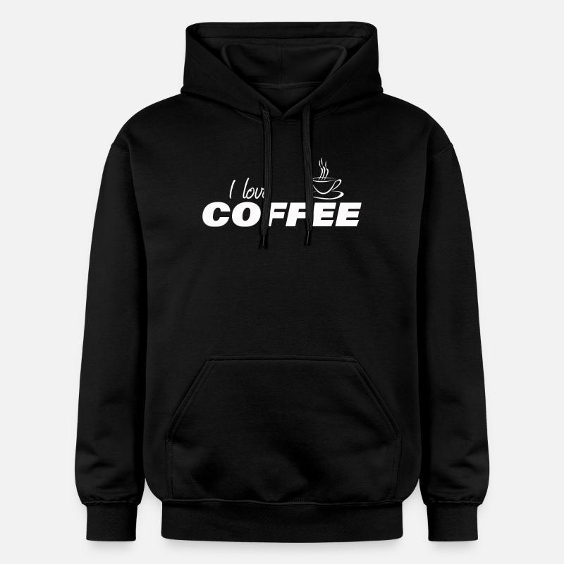 J’adore le café - Sweat à capuche Softstyle® Gildan Unisexe - noir