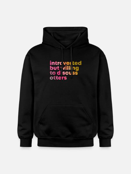Otter Otter Otter - Gildan Unisex Softstyle® Midweight Hoodie - black