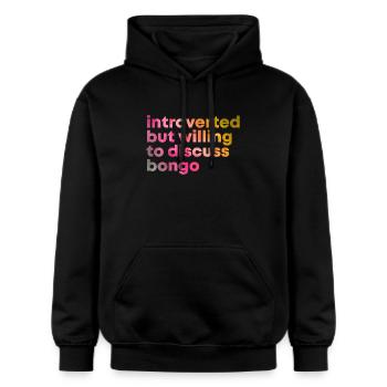 Bongo - Gildan Unisex Softstyle® Midweight Hoodie - Schwarz - Vorne - Marisol (170cm) & Nik (191cm)