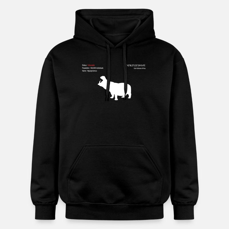 Hippopotame - Sweat à capuche Softstyle® Gildan Unisexe - noir