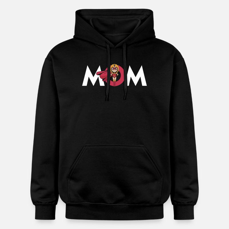Conception d’autonomisation de maman super-héroïne - Sweat à capuche Softstyle® Gildan Unisexe - noir