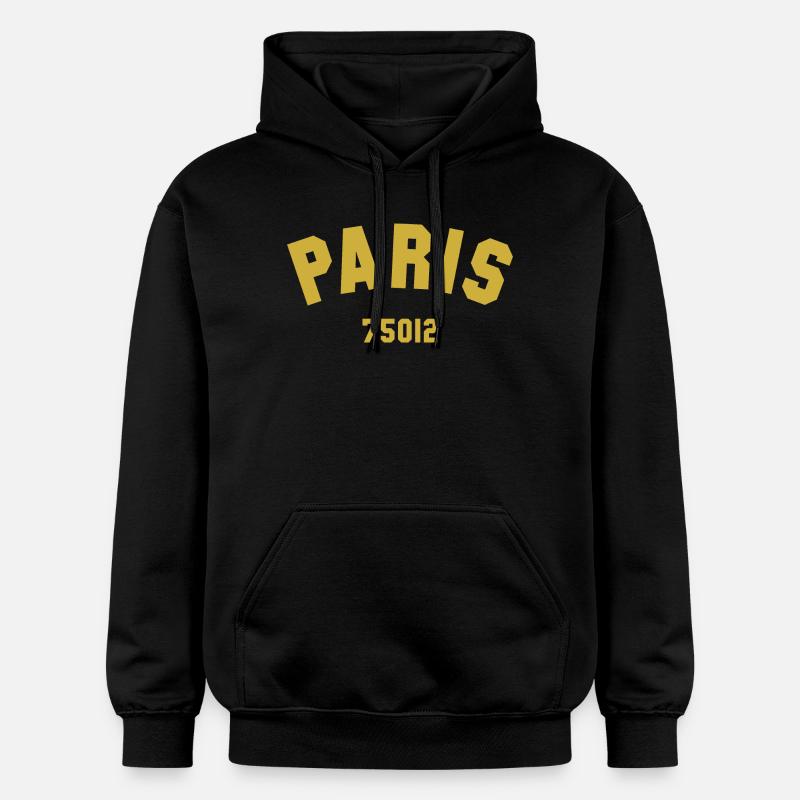 12e arrondissement de PARIS - Sweat à capuche Softstyle® Gildan Unisexe - noir