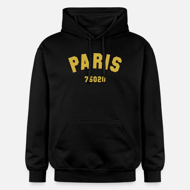 20e arrondissement de PARIS - Sweat à capuche Softstyle® Gildan Unisexe - noir