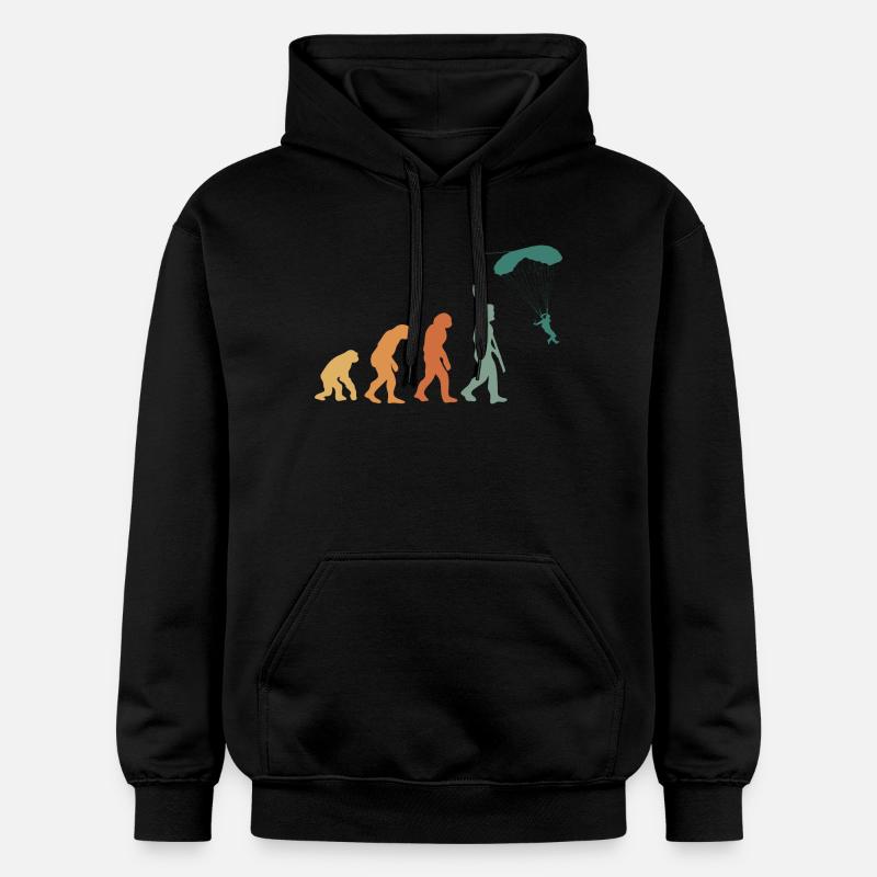 Parapente Evolution Retro - Sweat à capuche Softstyle® Gildan Unisexe - noir