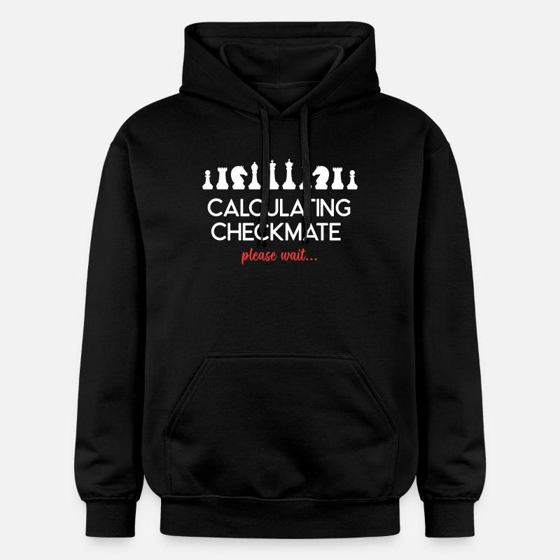 Chess - Calculating Checkmate, please wait... - Gildan Unisex SoftstyleĀ® Midweight Hoodie - black
