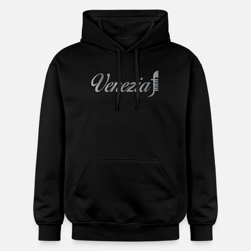 Venezia Script Métallique - Sweat à capuche Softstyle® Gildan Unisexe - noir