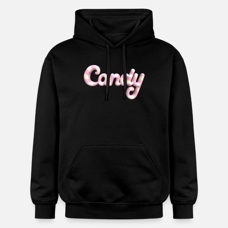 Candy Schriftzug – 3D Render Süßigkeiten Style - Gildan Unisex Softstyle® Midweight Hoodie - Schwarz