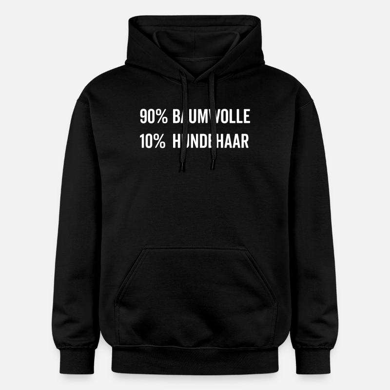 Baumwolle Hundehaar - Gildan Unisex Softstyle® Midweight Hoodie - Schwarz