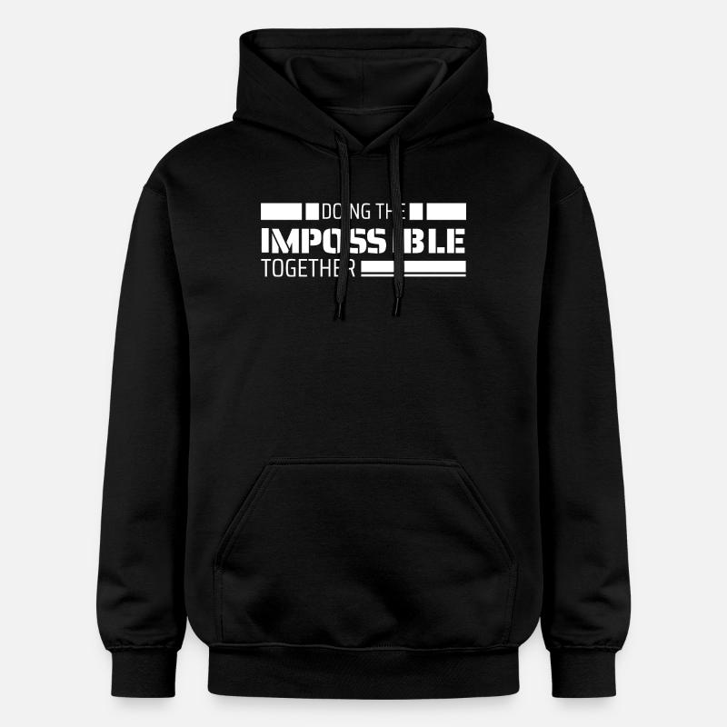Doing the impossible together - Gildan Unisex Softstyle® Midweight Hoodie - black