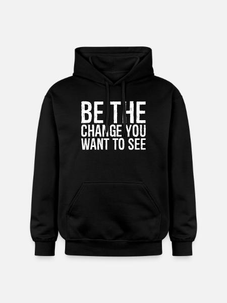 be the change you want to see - Gildan uniseks Softstyle® Midweight hoodie - zwart