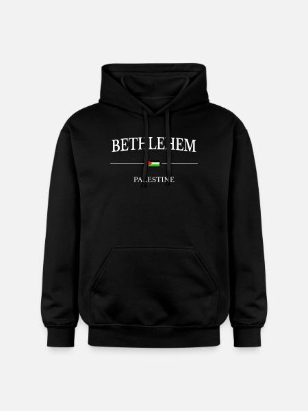 Bethlehem Palästina Flagge - Gildan Unisex Softstyle® Midweight Hoodie - Schwarz