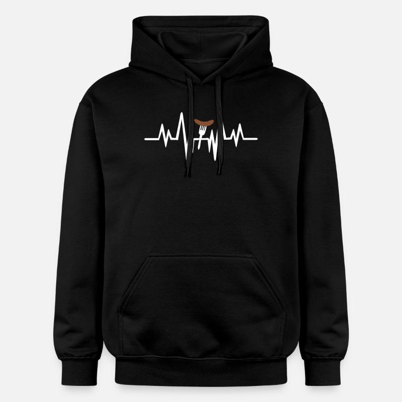 Battement de cœur de saucisse - Sweat à capuche Softstyle® Gildan Unisexe - noir